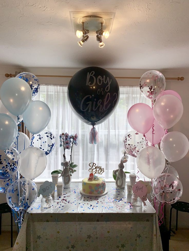 Gender Reveal Balloons Setup Same Day Delivery Available