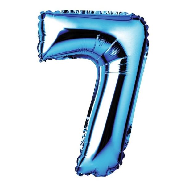 Number 7 Foil Balloons- Blue